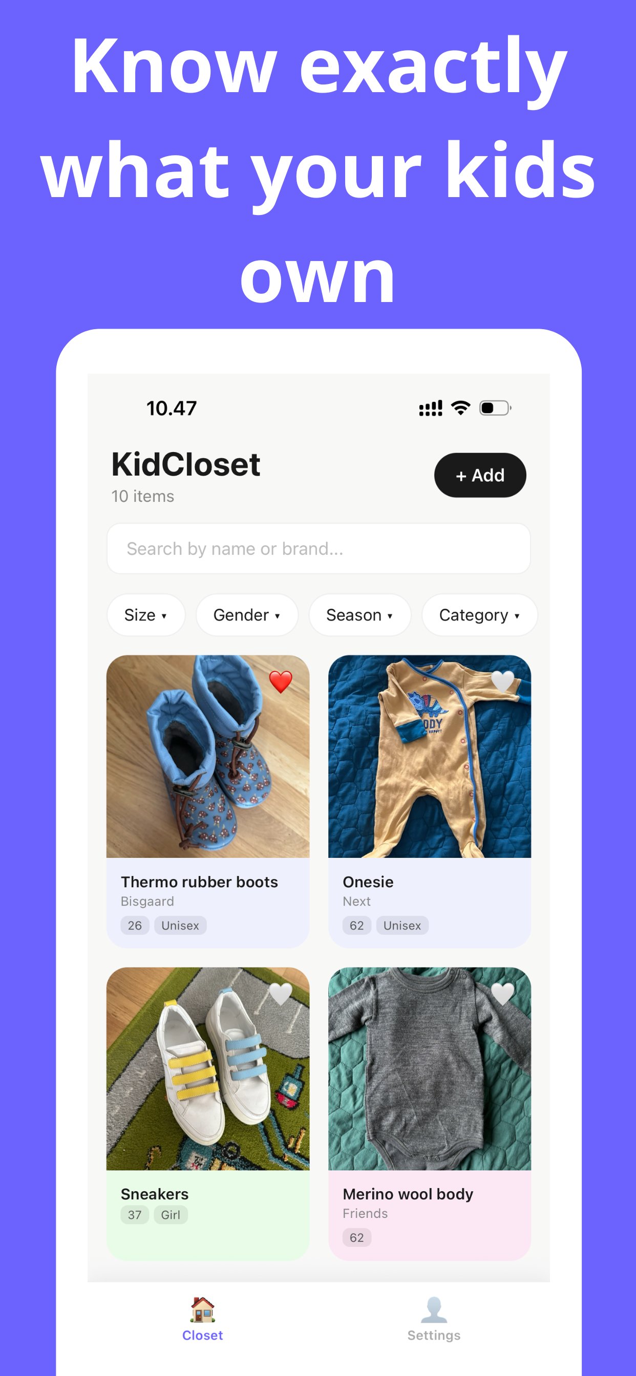 Closet grid
