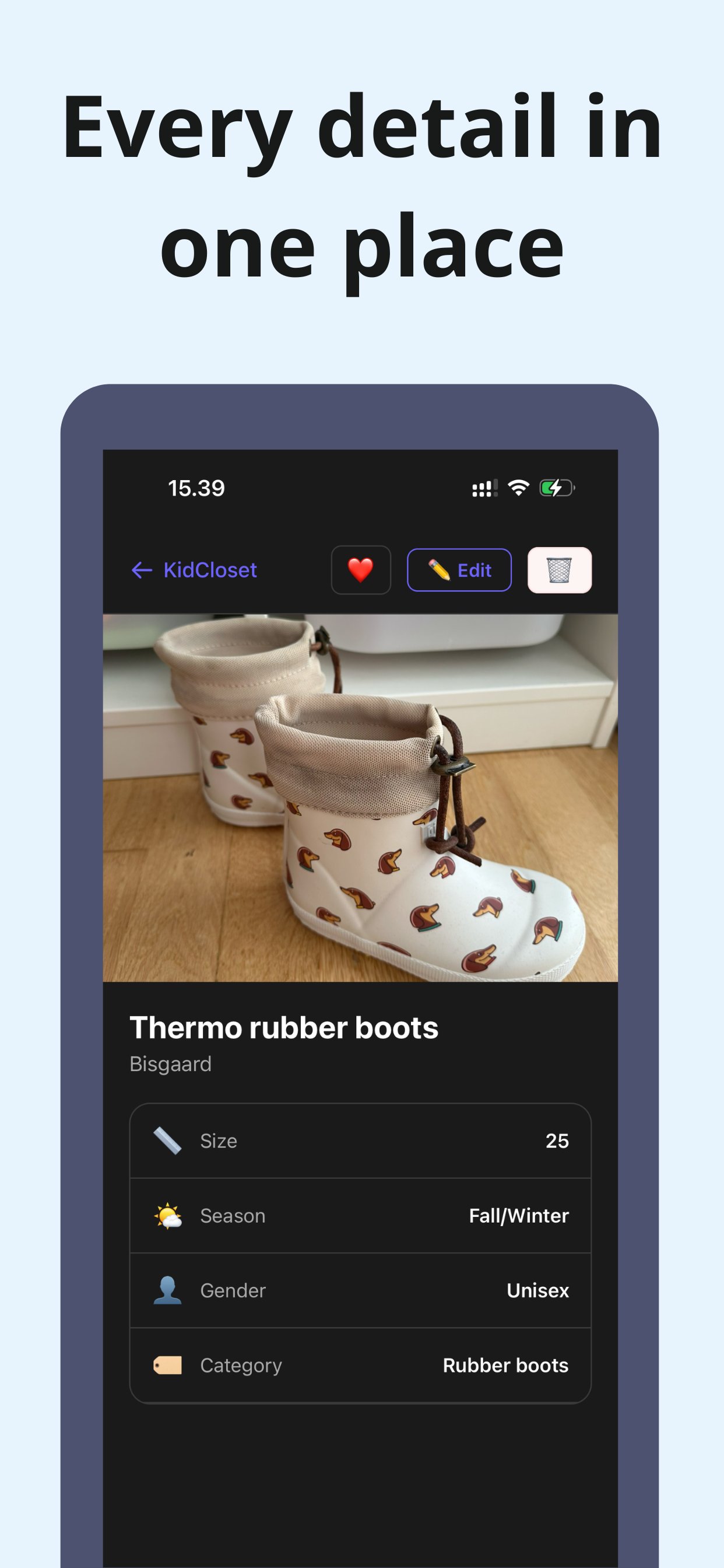 Item detail dark mode