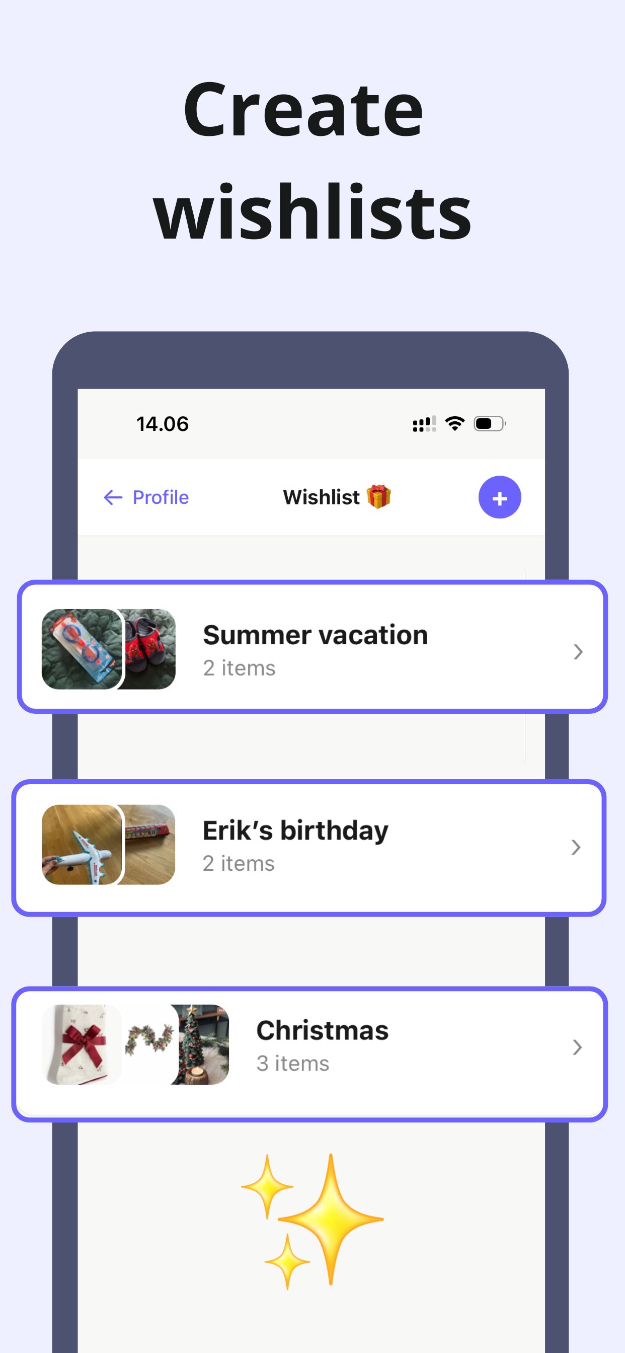 Create wishlists